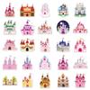 50-Piece Castle Cartoon Waterproof Decorative Stickers for Suitcases, Scooters, Computers, and Tablets