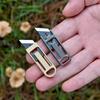 Outdoor Survival Emergency Mini Pocket Knife Brass Cutting Tool For Camping Hiking Picnic Portable Ultralight Keychain Tools