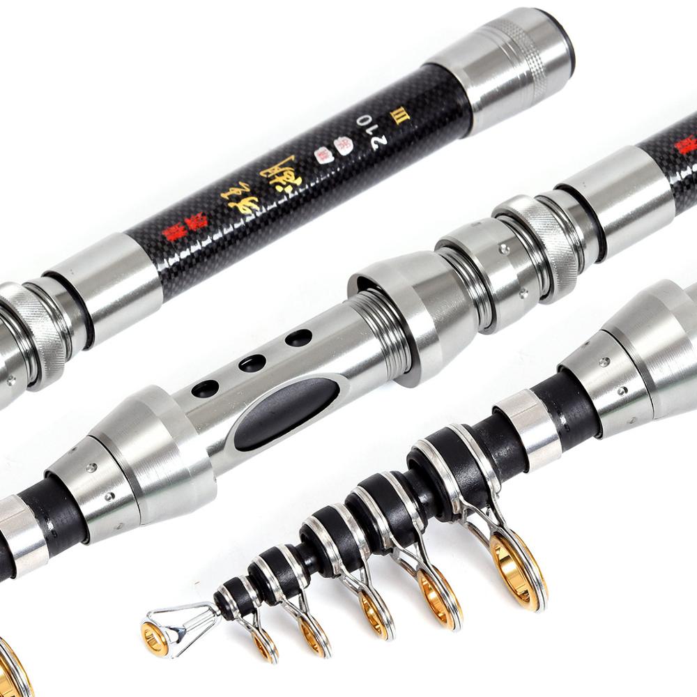 1.5M-2.4M Ultralight Carbon Telescopic Fishing Rod Carp Fishing Rods Saltwater Freshwater Professional Lure Fishing Pole Tackle