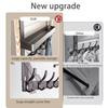 Strong Load-bearing Door Rear Storage Rack Double-layer 5/6/7 Hooks Clothes Hanging Holder Easy To Install Space Saving