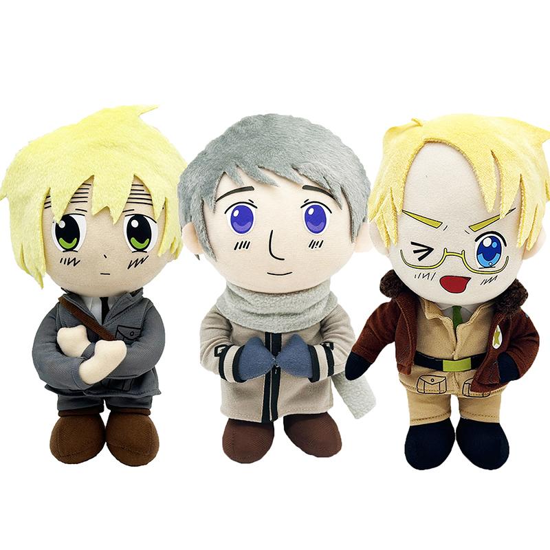 Hetalia Axis Powers Worlds Stars Peluche Arthur Kirkland Ivan Braginsky Alfred F. Bambola di Pezza Jones Regali Morbidi per i Fan Natale