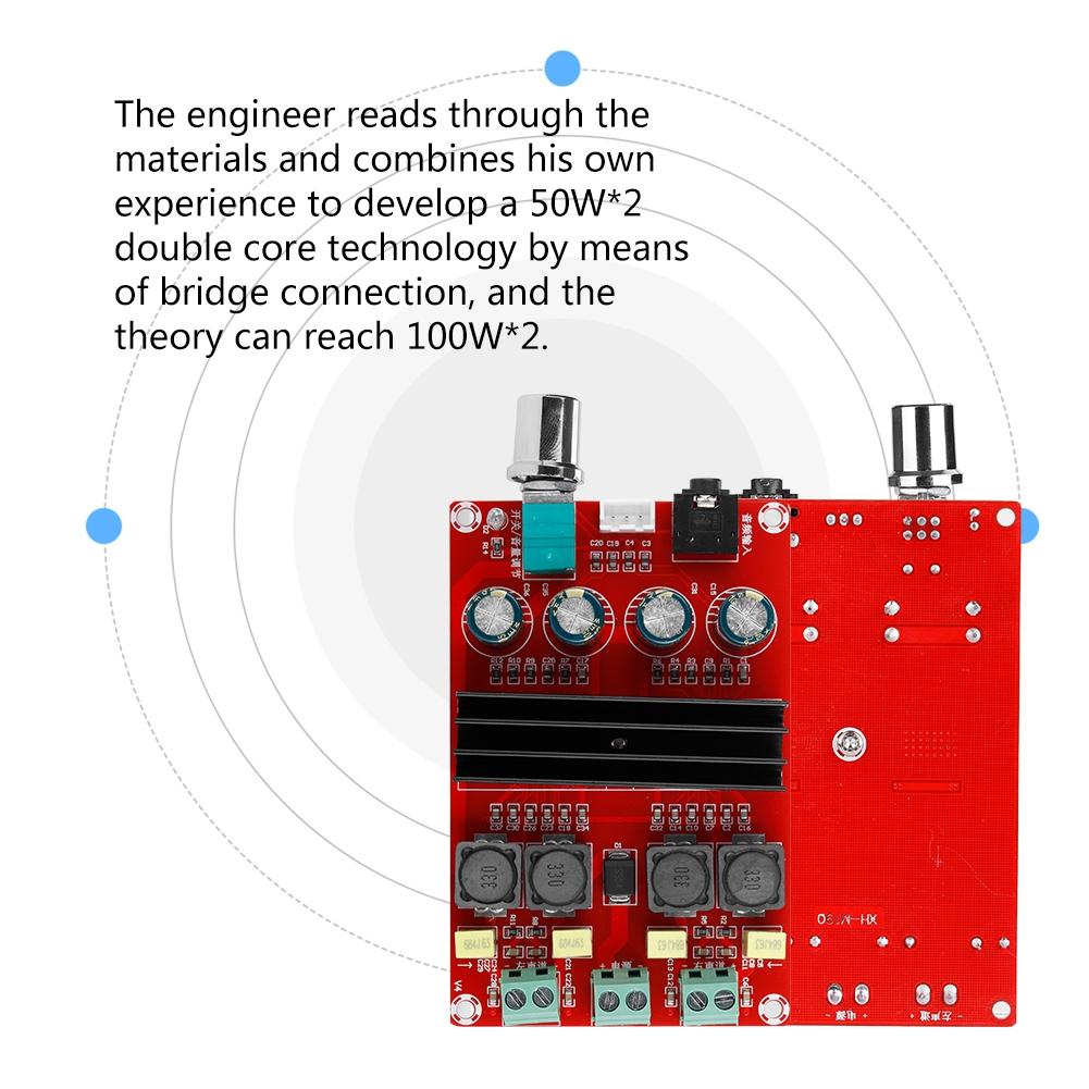 Leistungsstarke digitale Verstärkerplatine Doppelkanal-Leistungsverstärkerplatine 12 24V