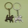 Hot Selling Simple Poodle Dog Keychain Pendant