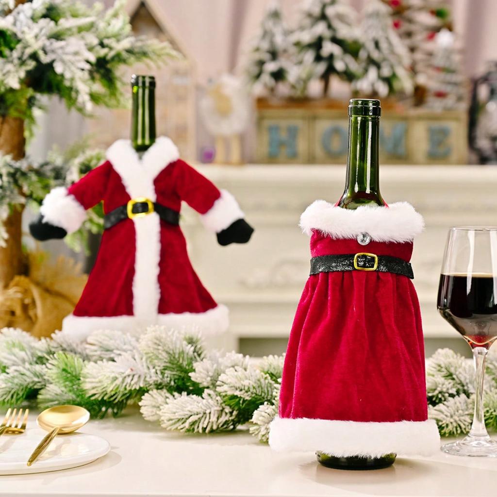 Christmas Wine Bottle Cover Merry Christmas Decorations For Home 2025 Navidad Noel Natal Ornaments Xmas Gift Happy New Year 2026