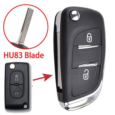 Per Peugeot 207 307 308 407 3008 5008 807 Citroen C3 Picasso C2 C4 2 Pulsanti Telecomando Pieghevole Smart Flip Chiave Fob Custodia Copertura Guscio