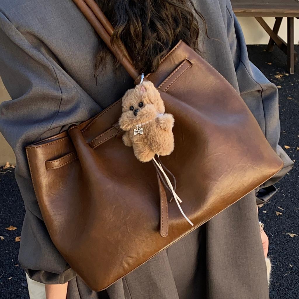 Premium Bag Women's 2025 New Autumn and Winter Retro Large-capacity Tote Bag Going Out To Work Commuting Shoulder Bag