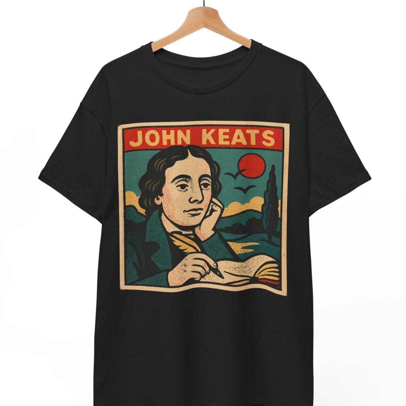 John Keats T-Shirt: Retro Comic Pop Art Graphic Tee L