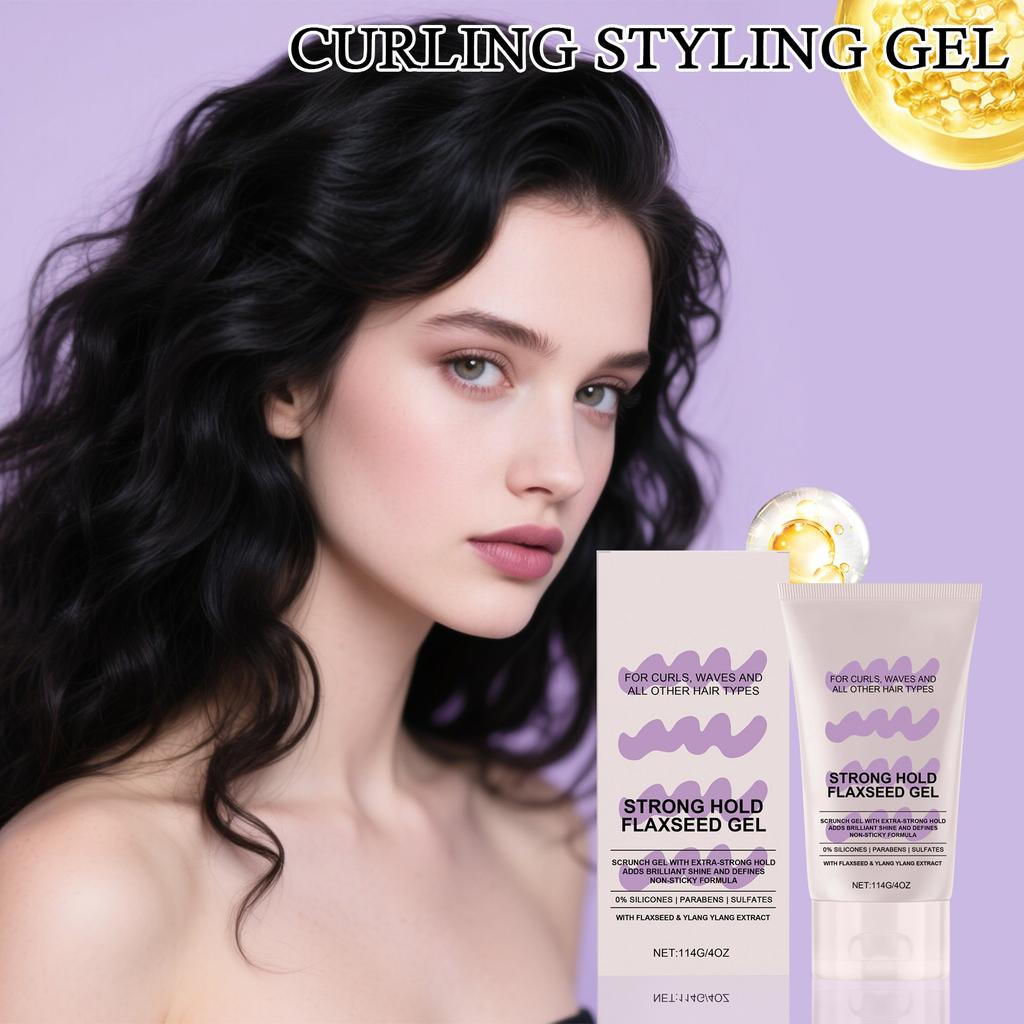 Curl Styling Gel Creates Defined Curls With Flaxseed Gel For Long Lasting Hold And Frizz(1pc)