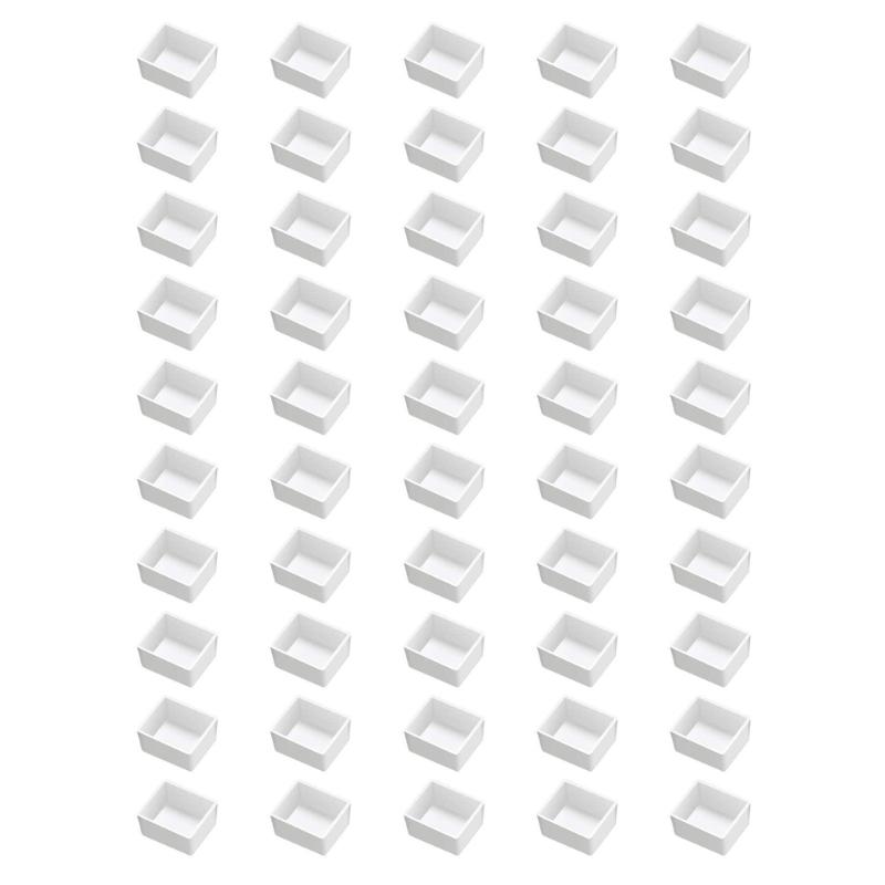 50PCS Empty Watercolour Pans Empty Half Pan Empty Paint Tray Watercolour Paint Storage Box for Watercolour Oils Acrylic