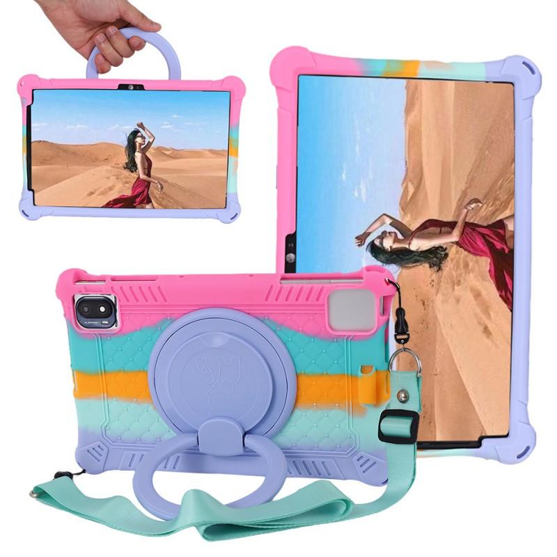 Slim Protective Case TCL 10 Tab Max 4G Tablet 10.36 Inch With Hand Strap Silicone Cover In Multiple Colors