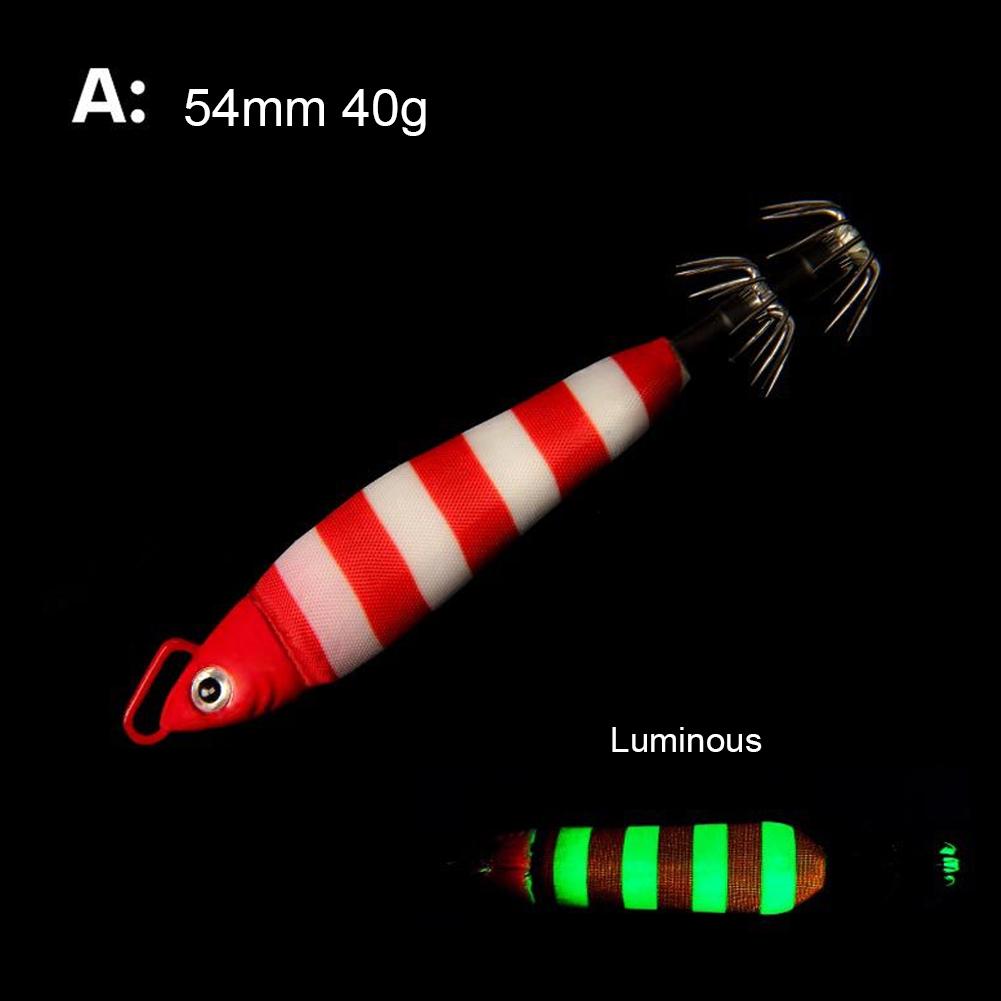 

1 шт. светящийся свинцовый креветка двойной зонтик крючок приманка кальмар каракатица противовес приманка рыболовные принадлежности A-54mm 40g