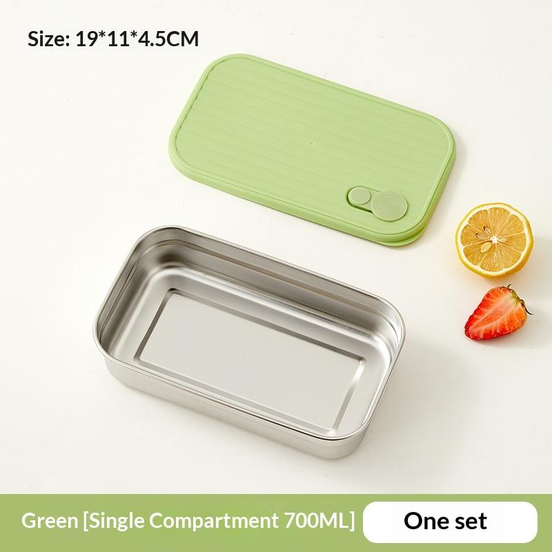 

304 Stainless Steel Bento Lunch Box Reusable Leakproof Food Container for School Office Travel Use