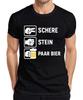 Schere Stein Paar Bier Lustig Spruch Party Bierliebhaber Geschenk Herren T-Shirt