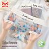 Women's Floral Print Ice Silk Seamless Briefs 3-Pack