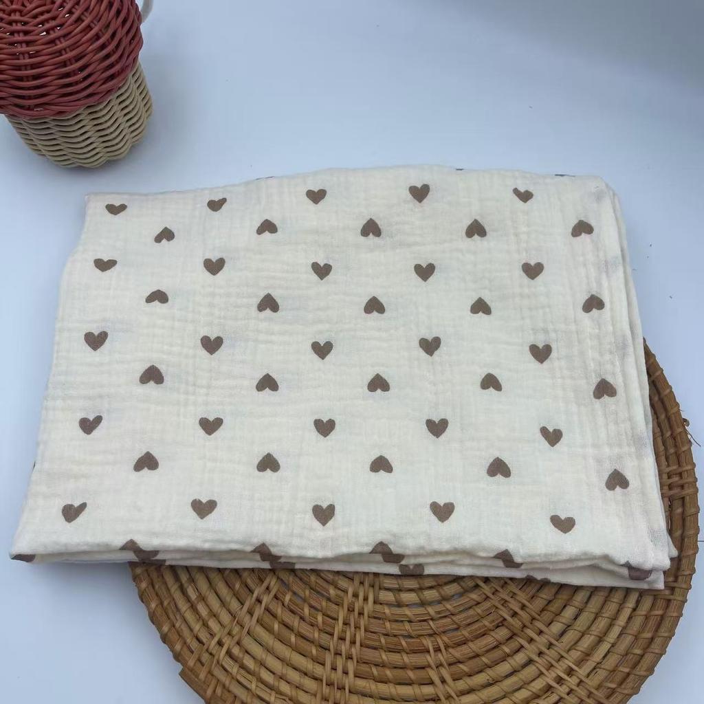 Cotton Swaddle Blanket Baby Blanket Floral Print Muslin Diaper Swaddle New Born Crinkle Fabric Baby Born Stroller Cover