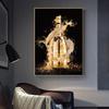 Modern Bar Restaurant Wall Art Mural Colorful Champagne Posters and Prints Champagne Luxury Splash Canvas Painting Home Decor