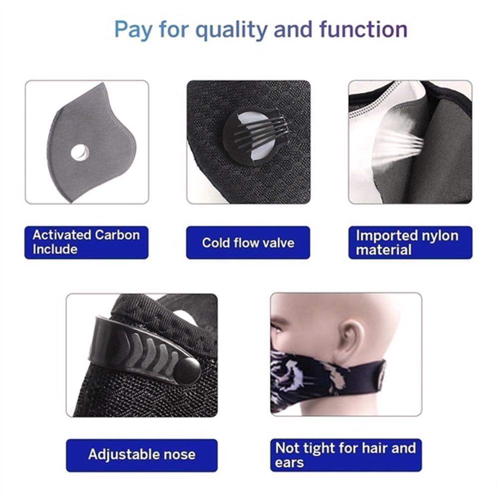 Anti-Dust Fashion Prevention Dust Proof Washable Breathable Sports Cycling Pollution Reusable Mouth Mask