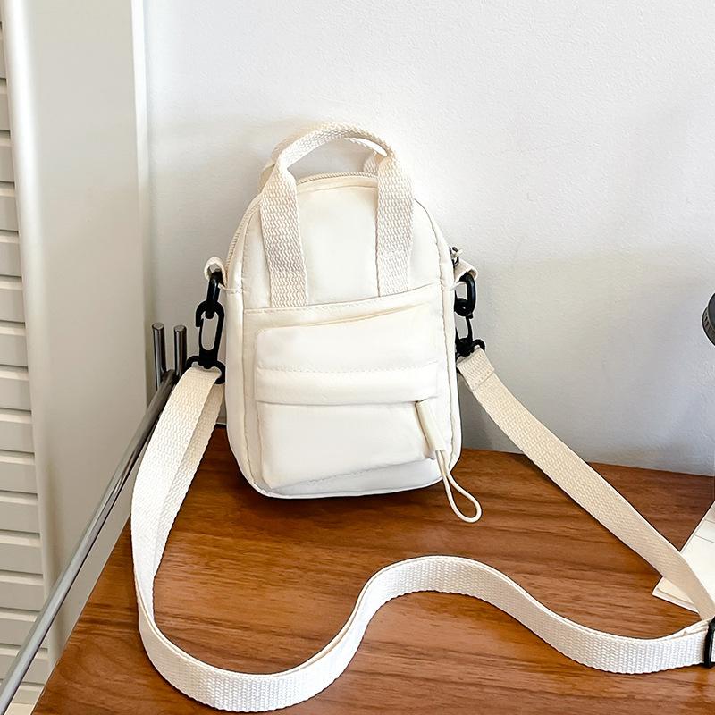 Spring/Summer New Casual Crossbody Bag Nyl Fabric Simple and Versatile Small Shoulder Bag Outdoor Fitness Cycling Phe Bag