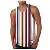 Mens Fashion Hawaiian Beach Sports Tank Top Men Gym Print Vest