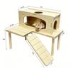 L-shaped Hamster Shelter House Easy To Install Pet Climbing Toy Hamster Playground  for Small Pets