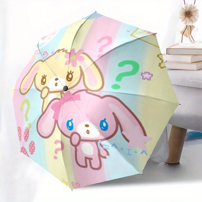 Sugar bunnies Automatic Open/Close Umbrella-Cute Umbrella with Cute Design, Portable 3-Fold Compact Umbrella for Men & Women, Halloween Chri