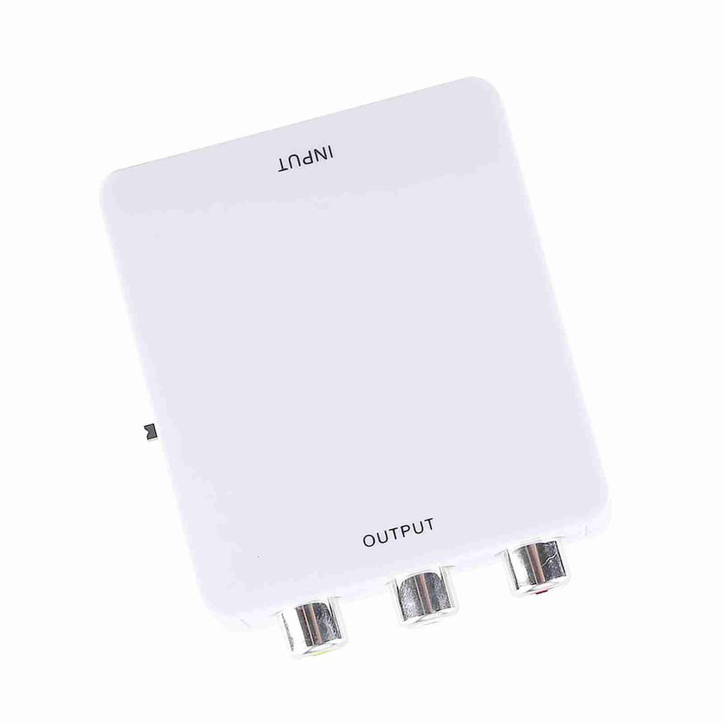 Digital HD Input to RCA Composite Video Audio AV CVBS Adapter Converter 720p 1080p White