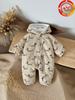 Hooded Velvet Infant Romper: New Winter Style One-Piece Jumpsuit for Babies & Toddlers