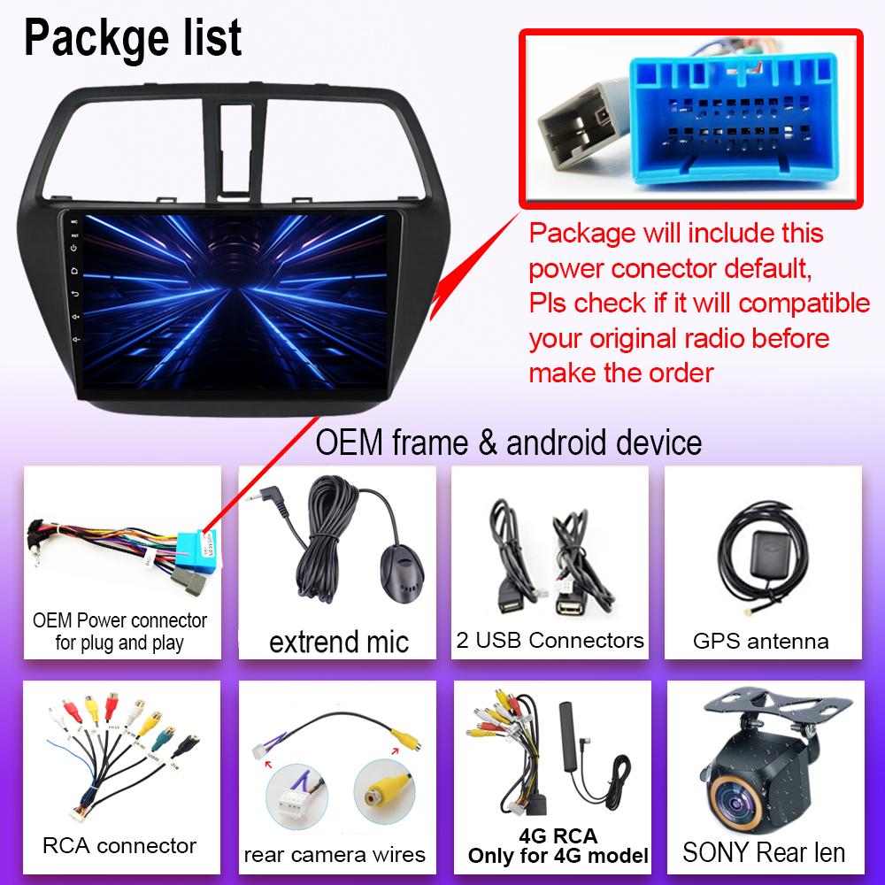 Android 14 Car Radio For Suzuki SX4 2 S-Cross 2012 - 2016 Carplay Auto Multimedia Player Touch Screen GPS Navigation BT 5.0 DSP