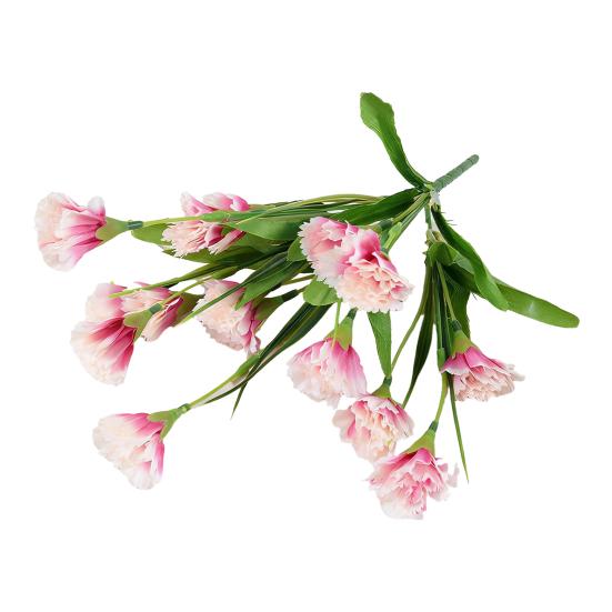 15 Heads Artificial Carnations Flower Real Touch Carnation Flower with Stem for Floral Arrangements DIY Wedding Bouquet Home Table Centerpiece