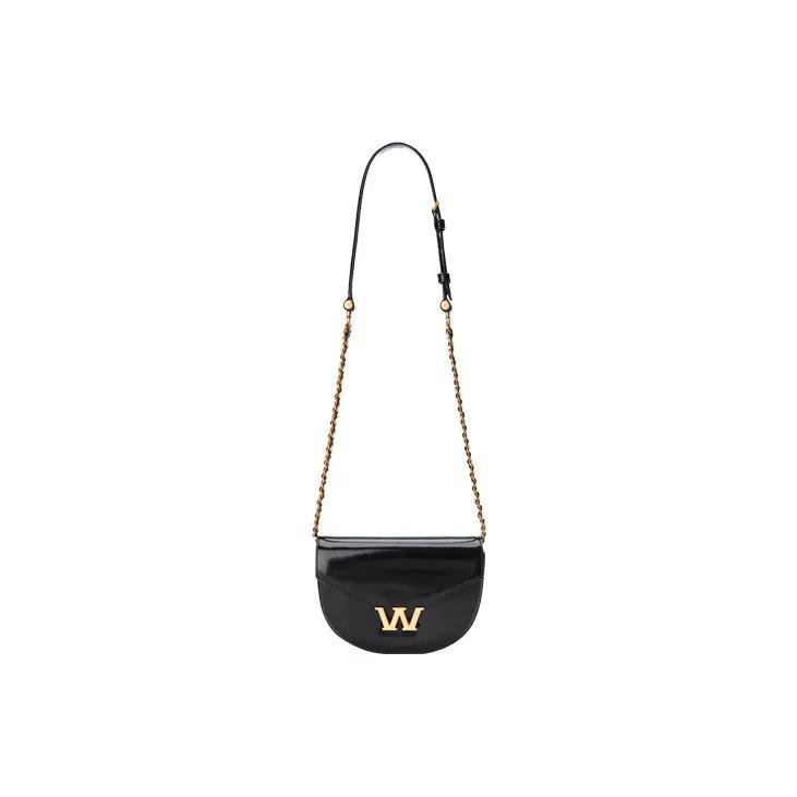 Alexander Wang Legacy Metal Logo Buckle Adjustable Gold Chain Spazzolato Cowhide Crossbody Tote Shoulder Bag Women's