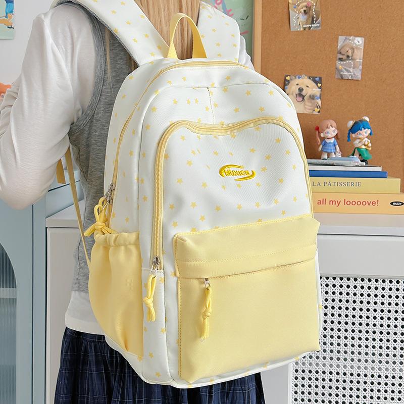 Schoolbag cute contrasting backpack female stars cute small fresh backpack high school student college student schoolbag junior high school girl