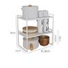 2Pack Cabinet Shelf Organizer Storage Rack Stackable Spice Rack Kitchen Space Saving Double-Layer Shelf  Under Sink Storage Rack