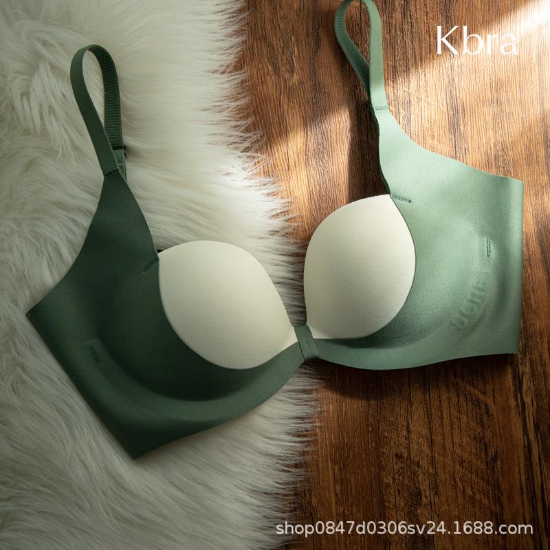 Small Breasts Gather and Show Large Underwear Women's Deep V Sexy Closed Breast Anti-sagging No Steel Ring Bra