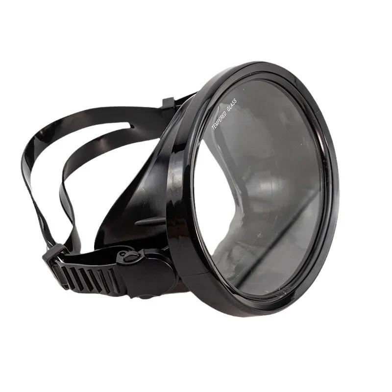 

XIAOTREE Fisherman s Goggles Tempered Glass Waterproof Snorkeling Goggles Adjustable Anti-Fog Diving Mask Freediving чёрный