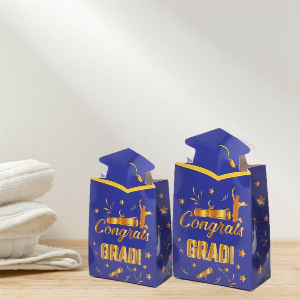 20pcs Paper Material Graduation Hat Box Congrats Grad Candy Gift Bag  Gift Giving