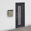 GREEN LIFE Post Wall Compatible with Mail Compatible with Square 2 Top Front Side Titanium Gray Mounted, Delivery, No. Envelopes, Steel, Insertion,