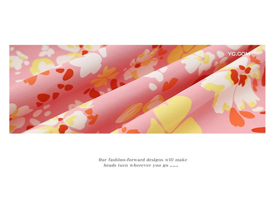 2026 Spring/Summer Women's Floral Print High-Waisted Pleated Midi Skirt - Versatile & Slimming