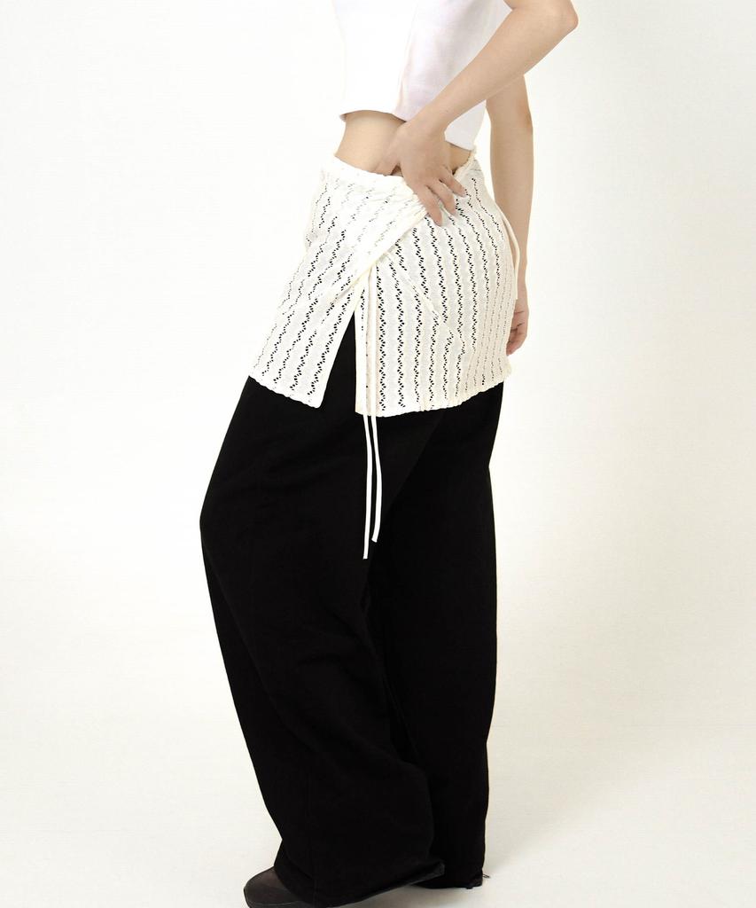 Siest Wave Short Wrap Skirt Ivory