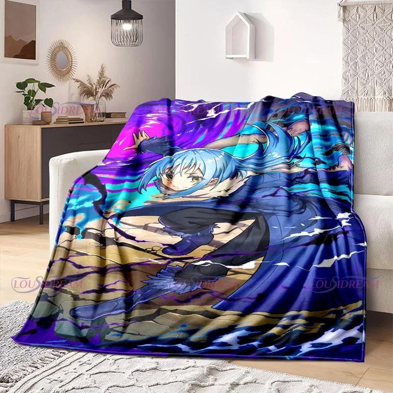 That Time I Got Reincarnated As A Slime Blankets Anime Cartoon Rimuru Tempest Blankets Home Flannel Blanket Sofa Throw Blanket