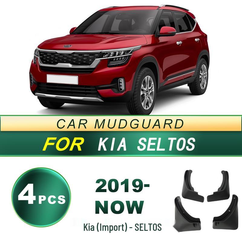 Kia Seltos Mudguard: Soft Rubber Tire Flap Accessory for 19-Now Models