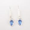 Tanzanite Gemstone 925 Sterling Silver Jewelry Women's Handmade Earrings 2.3" EE-166-5