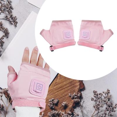 Elektrisch beheizte Handschuhe für Damen Herren Fingerlos Bequem Heizung Handwärmer Büro
