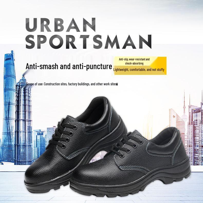 Pánská prodyšná pracovní obuv odolná proti nárazu a propíchnutí - Odolná proti oleji a kyselinám a protiskluzová ochranná obuv