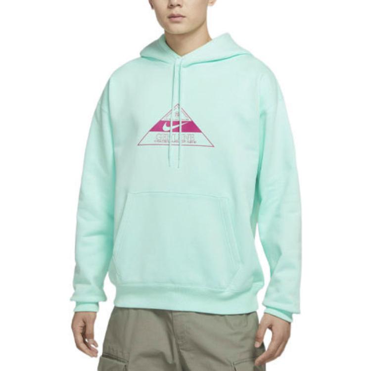 Nike Sweatshirts Unisex Mint Green Hooded Moderate Regular DR1039-379
