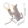 Sztuczna lampka stołowa w kształcie kota, lampka nocna ścienna na biurko przy łóżku dla dorosłych dzieci
