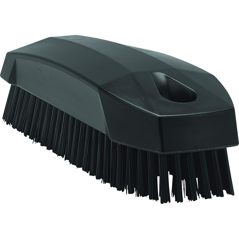 Vikan 64409 Brush,Nail,Stiff,PP/PBT,Black