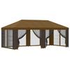Pavilion with Side Walls 6 X 3 M Taupe Polyester and Steel 190