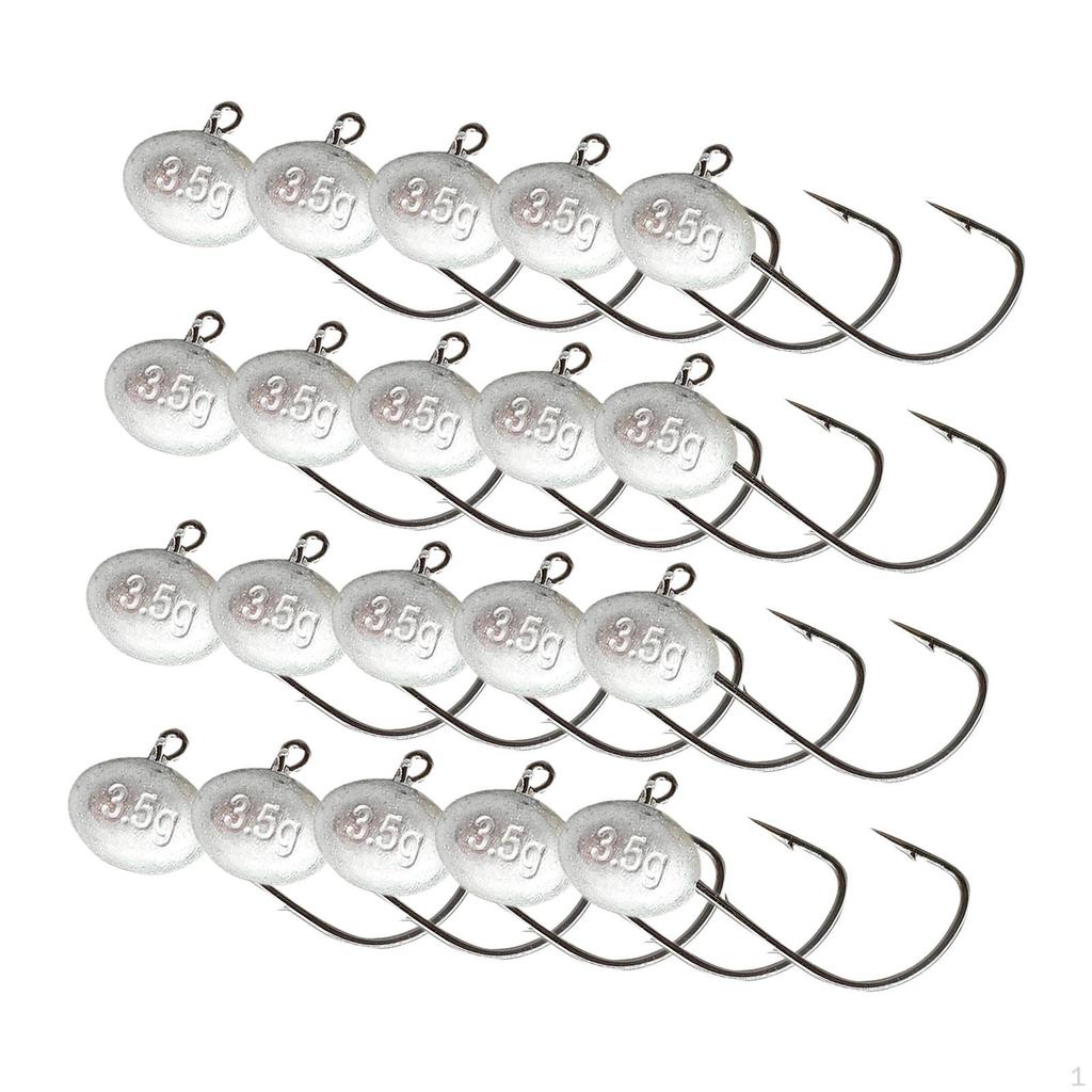 20 Pieces Egg Fishing Hooks Baits Attachments Practical High Carbon Steel Portable Equipment