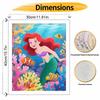 Disney digital oil painting art painting mermaid coral fish handmade diy home decorations