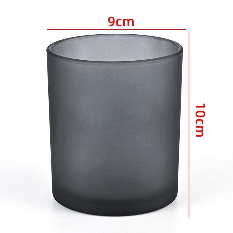 Colored Glass Aroma Candle Jar with Lid